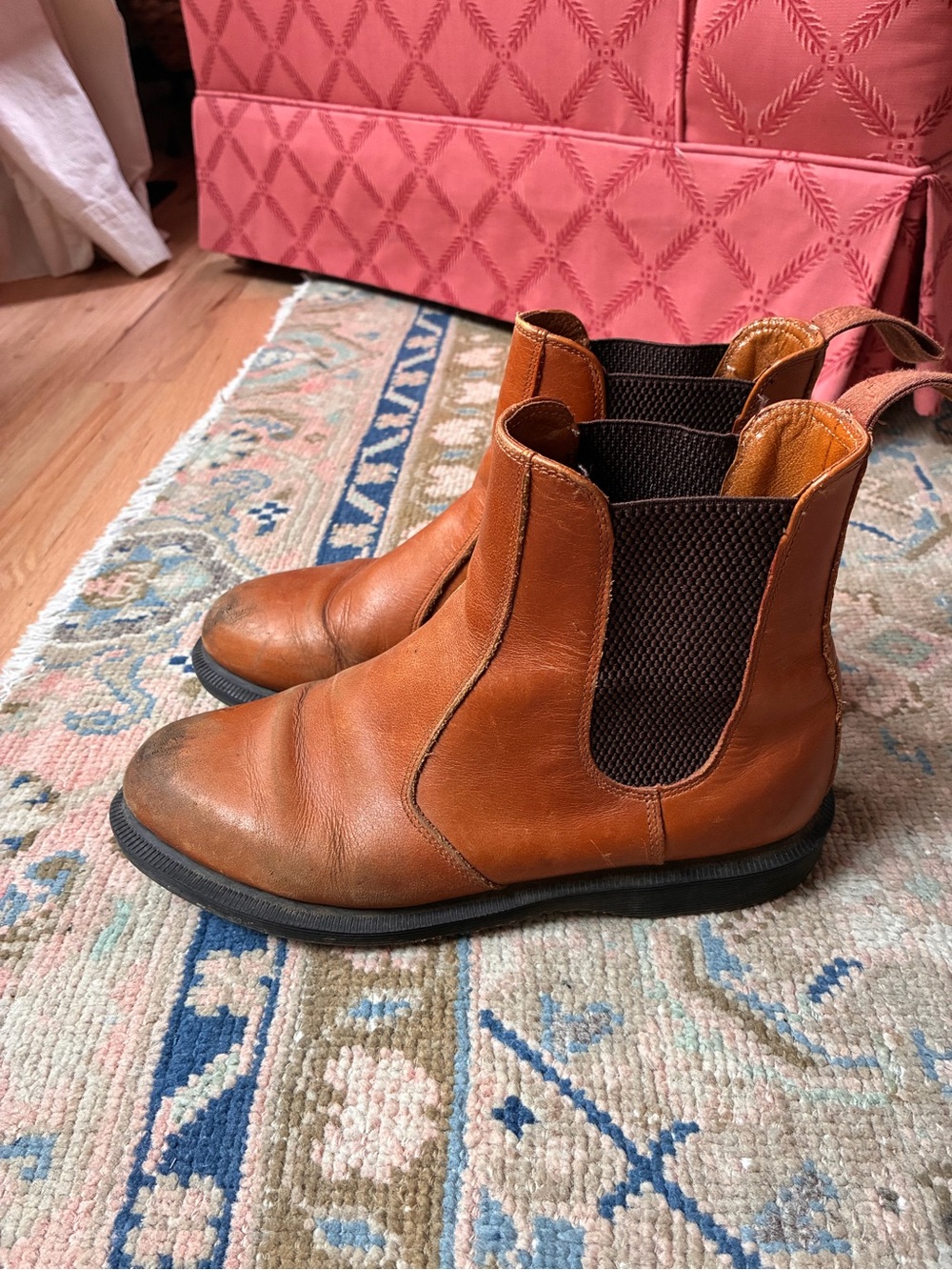rare dr. martens chelsea boots tan 39